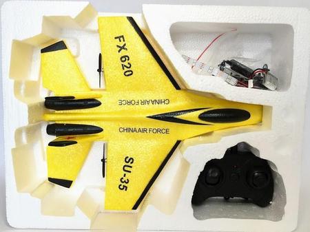 Avião De Controle Remoto 2,4G Su-35 Brinquedos Amarelo -Novo - Fei