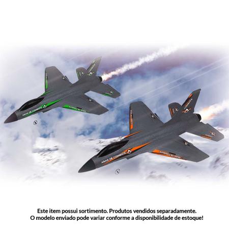 Avião de Controle Remoto - Asas de Combate - Laranja - Unik Toys