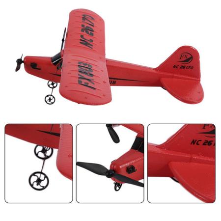 Avião de Controle Remoto Aeromodelo Muito Resistente RC Fácil de