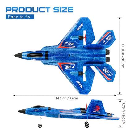 Imagem de Avião Jato Caça controle remoto F22 SU57 TY8 FX622 SU35 Avião De controle remoto