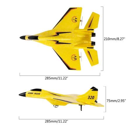 Avião Su-35 Fx820 Controle Remoto 2canais - Voa De Verdade