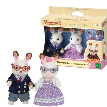 Avós Coelho Chocolate Sylvanian Families Epoch Imagem de Avós Coelho Chocolate Sylvanian Families Epoch