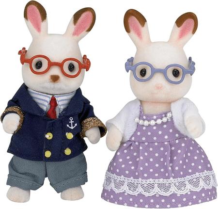 Avós Coelho Chocolate Sylvanian Families Epoch Imagem de Avós Coelho Chocolate Sylvanian Families Epoch