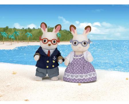 Avós Coelho Chocolate Sylvanian Families Epoch Imagem de Avós Coelho Chocolate Sylvanian Families Epoch
