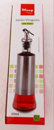 Imagem de AZEITEIRO Ou VINAGREIRO Em Vidro e Inox Com Dosador 300ml RETRO WINCY