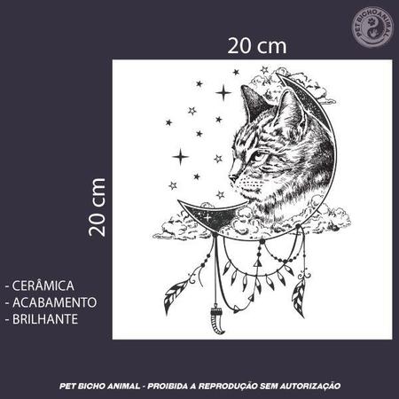 Imagem de Azulejo Decorativo - A Magia do Gato