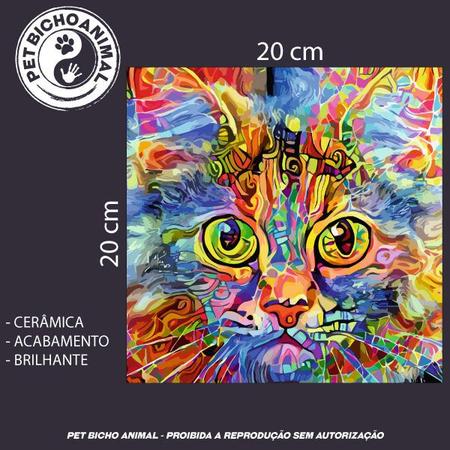 Imagem de Azulejo Decorativo - Gato no Impressionismo - Modelo 2