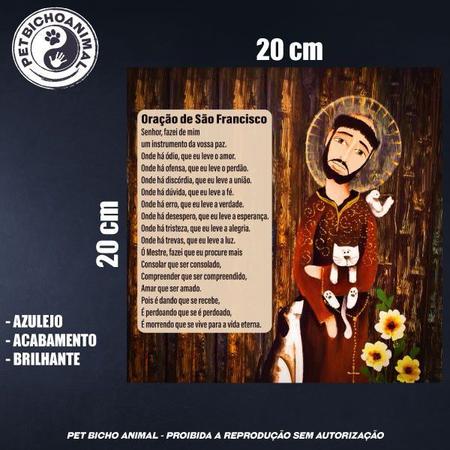 Imagem de Azulejo Decorativo - Oração São Francisco de Assis
