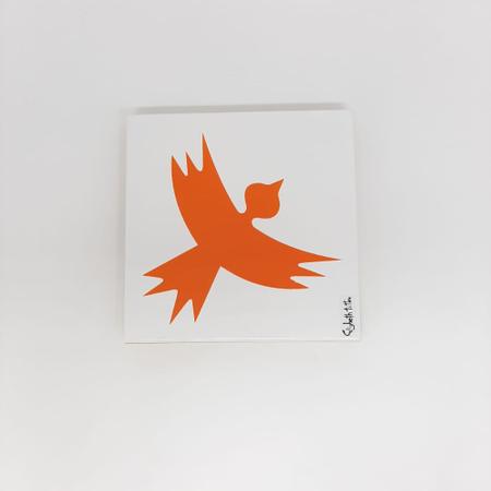 Imagem de Azulejo Personalizado Elizabeth Titon 15x 15 cm - Pássaro Laranja