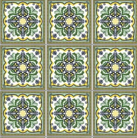 Imagem de Azulejos Colonial Português em porcelana decorativo kit com 12 peças 