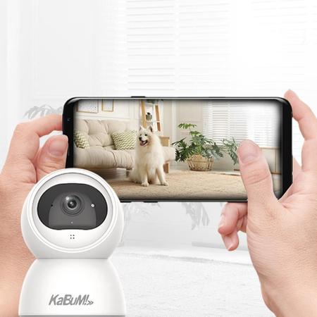 Imagem de Babá Eletrônica KaBuM! Smart 500 - 1080P, Detecção de Movimento, Visão Panorâmica e Noturna, Áudio Bidirecional - KBSK001