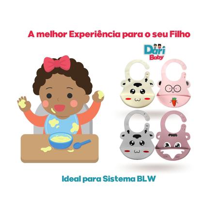 Babador Avental Babete D Silicone Impermeável Bebê Ajustável - Dari Baby -  Babador de Silicone - Magazine Luiza