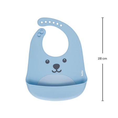 Babador de Silicone Com Pega Migalhas Gumy Azul Buba Imagem de Babador de Silicone Com Pega Migalhas Gumy Azul Buba