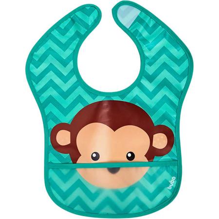 Babador Macaquinho Com Bolso Infantil Impermeável 15368 - Buba Imagem de Babador Macaquinho Com Bolso Infantil Impermeável 15368 - Buba