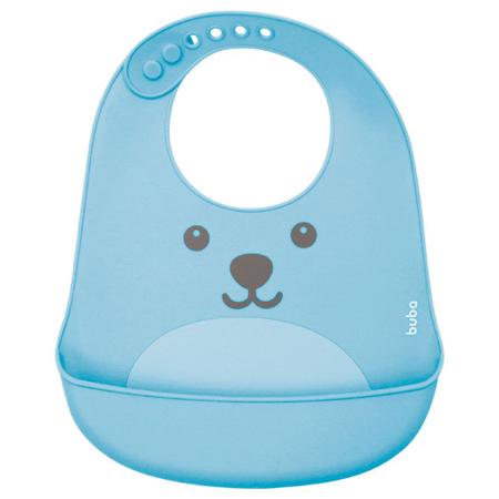 Imagem de Babador Pega Migalhas Buba em Silicone com Ajuste Gumy Azul