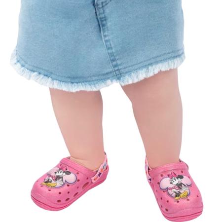 Imagem de Babuche Infantil Menina Casual Dia a Dia Escola com Brilho Disney Moments Grendene Kids 23025