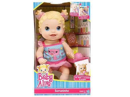 Boneca Baby Alive Sorvertinho Magico Loira Baby Alive Loira :  : Brinquedos e Jogos