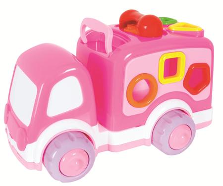 Imagem de Baby Caminhãozinho Didático Robustus Rosa Super Toys