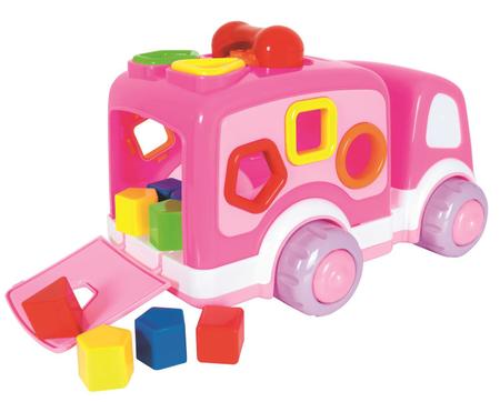 Imagem de Baby Caminhãozinho Didático Robustus Rosa Super Toys