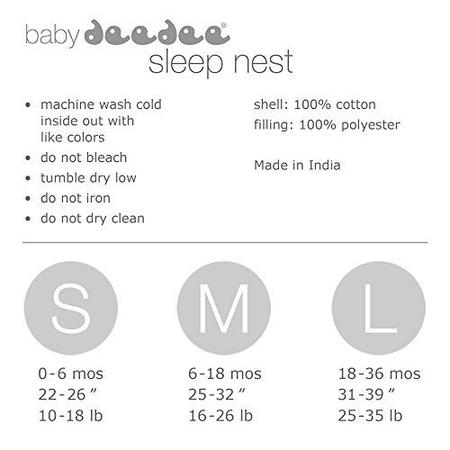 Imagem de Baby Deedee Sleep Nest Sleeping Sack, Saco de dormir quente do bebê se encaixa em recém-nascidos e bebês, grande (18-36 meses)