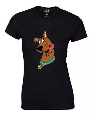 Imagem de Baby Look Camiseta Feminina Algodão Scooby Doo Desenho Cão