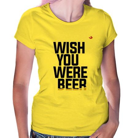 Baby Look Wish you were beer Foca na Moda Blusas Femininas Magazine Luiza
