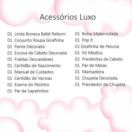 Boneca Reborn Girafinha Menina Princesa + Itens Luxo - Cegonha