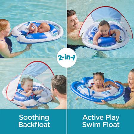 Imagem de Baby Pool Float SwimSchool Freestyle Swimmer com guarda-sol