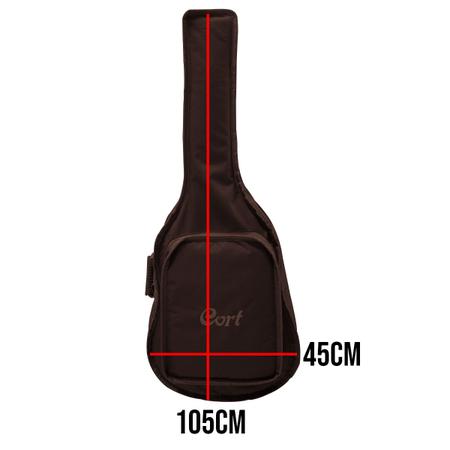 Imagem de Bag Capa Acolchoada Para Violão Folk Cargo Marrom Cort