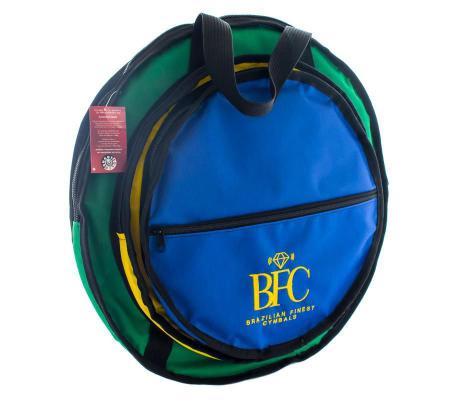 Imagem de Bag de Pratos BFC Brazilian Finest Cymbals Brasil Pratos até 22 c/ 3 Divisões Alça Mochila (4035BR)