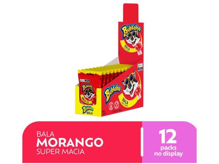 Imagem de Bala Bubbaloo Jellies Morango 215g Display com