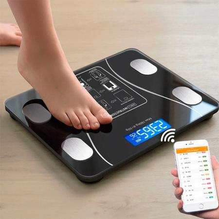 Balança Bioimpedância com Função de Medição de Gordura e Controle via Aplicativo - VALECOM Imagem de Balança Bioimpedância com Função de Medição de Gordura e Controle via Aplicativo