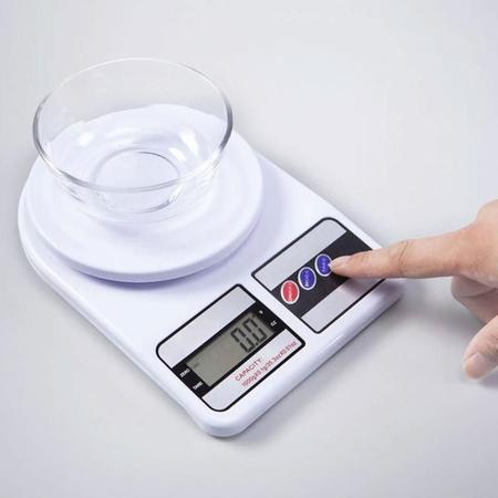 Imagem de Balança de Alimentos Digital de Cozinha Confeitaria Fitnes Academia Pesar Comida Até 10 kg Dieta Nutrição