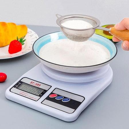 Imagem de Balança de Alimentos Digital de Cozinha Confeitaria Fitnes Academia Pesar Comida Até 10 kg Dieta Nutrição