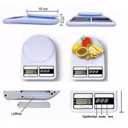 Imagem de Balança de comida / cozinha de precisão até 10kg digital