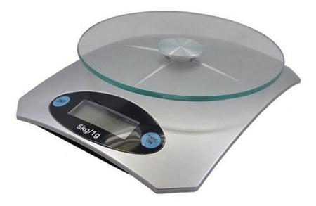 Imagem de Balança de cozinha digital precisao PRATA 5 kgs KL