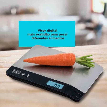 Imagem de Balança de Cozinha Inox Eletrônica BC500 até 5kg Black+Decker