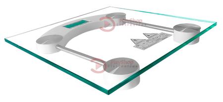 Imagem de Balança Digital Corporal Vidro Temperado 8mm de Banheiro Academia Até 180 Kilos Quadrada Com Visor LCD - Pesa Em Kg e Lb