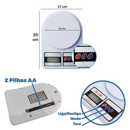 Balança Cozinha Digital 10kg Alta Precisão Dieta Alimentos