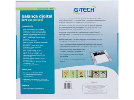 Imagem de Balança Digital de Bioimpedância - até 150kg G-Tech BALGL7FW