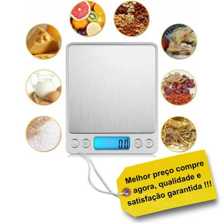 Imagem de Balança Digital De Cozinha 2Kg Eletronica Alimento Joias Portatil