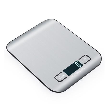 Imagem de Balança Digital de Cozinha Precisão 10kg Inox P/ Pesar Comida Fitness Nutrição Dieta Casa Alimentos
