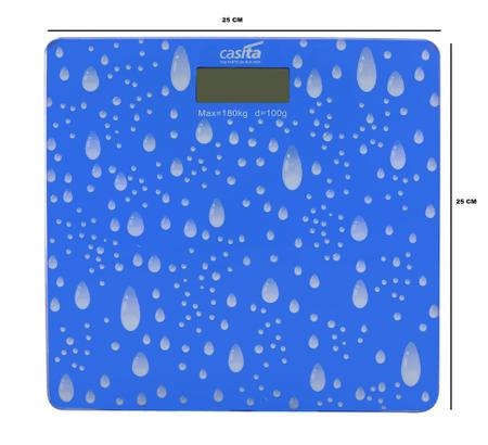 Imagem de Balança digital de vidro temperado para banheiro quadrada 180kg