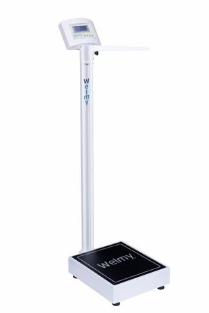 Imagem de Balança Eletrônica Profissional para Consultório para Pesar e Medir Pessoas até 200kg 50g Welmy - Aprovada Inmetro