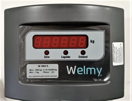 Imagem de Balança Preta Academia Adulto 200kg/50g W200a Welmy