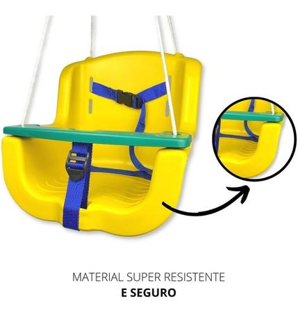 Imagem de Balanço Infantil Plástico Bebê Criança Cadeirinha C/ Corda