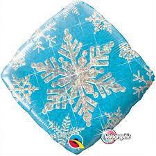 Imagem de Balao 18 diam hol floco de neve brilho azul 40089