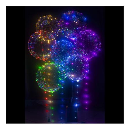 Imagem de Balão Bubble Transparente com LED Dourado 18" 45cm