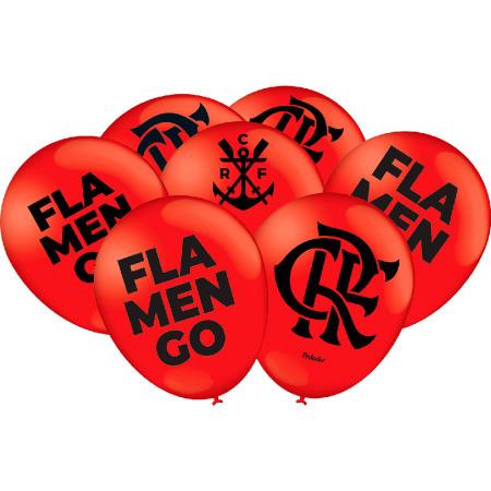 Imagem de Balão - Flamengo Vermelho e Preto - 25 unidades - Festcolor - Rizzo