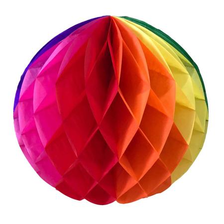 Balão Junino Colmeia Redondo Colorido 30cm - Extra Festas - Balão